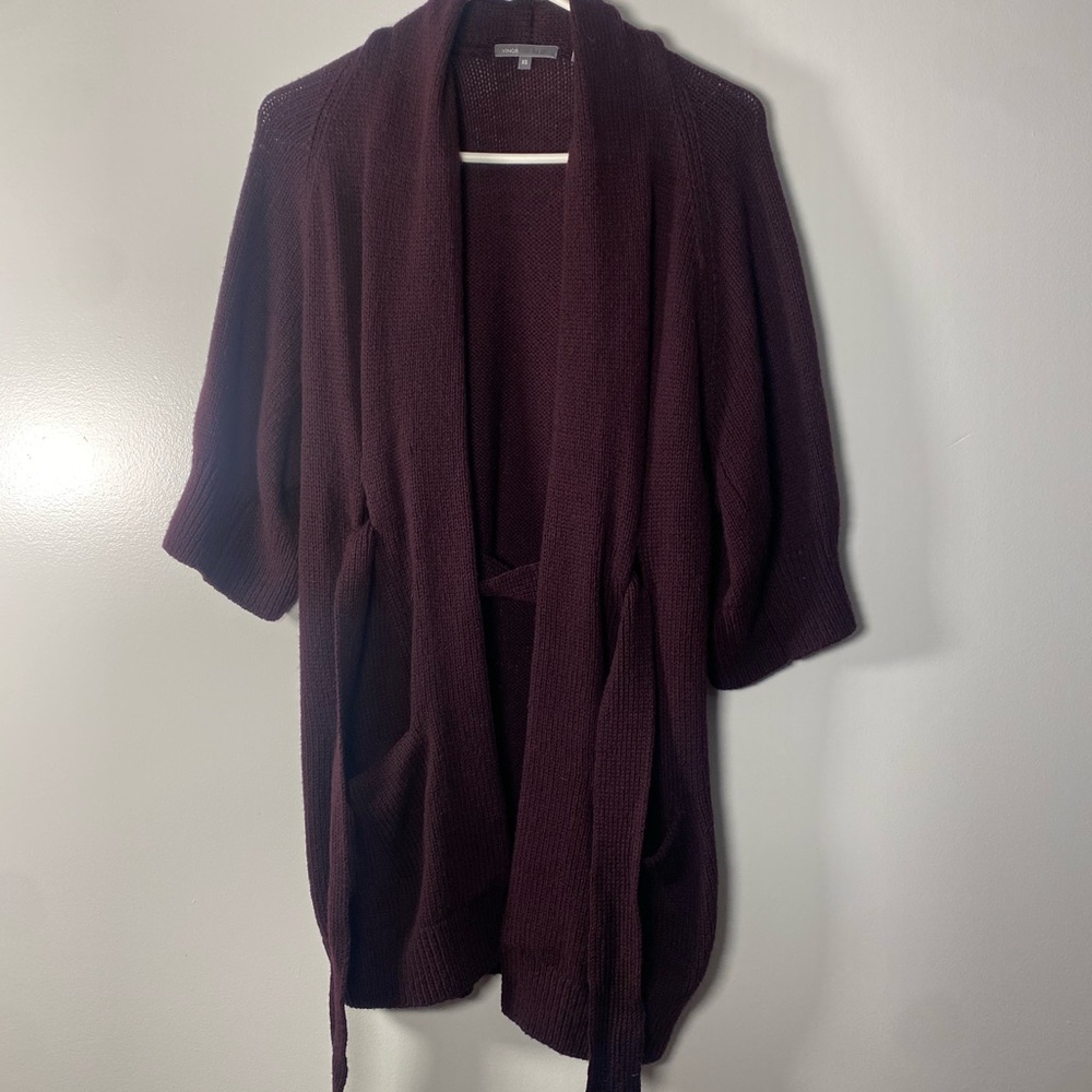 Vince Rich Plum Women's Cardigan - Picture 8 of 8